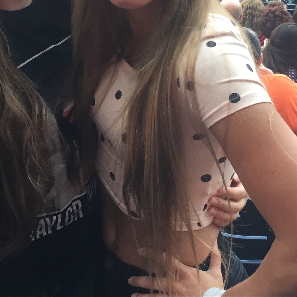 Polka dot crop top